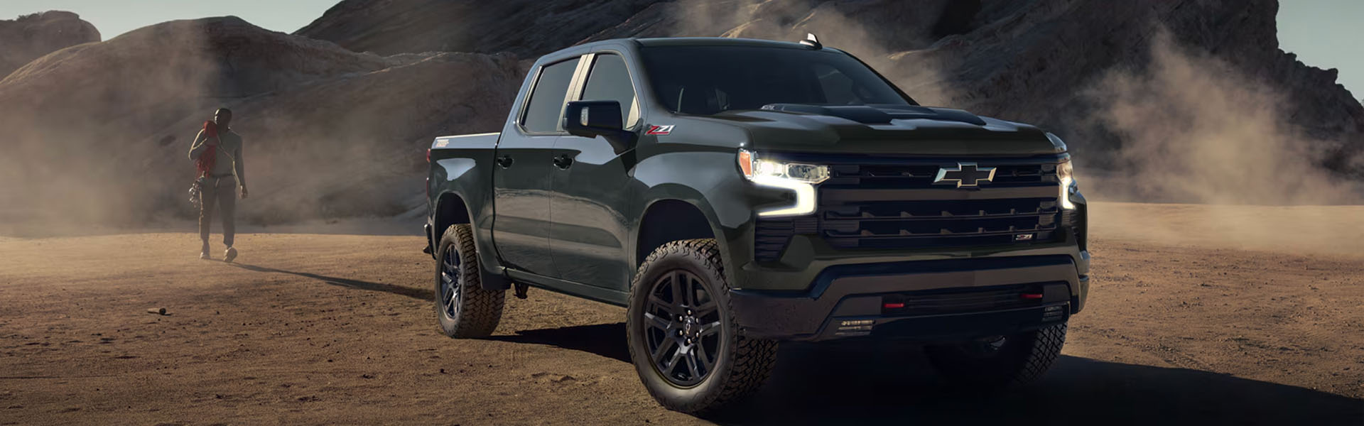 Chevrolet Silverado in a desert landscape