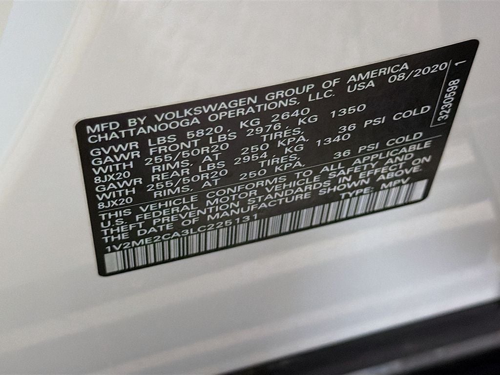 2020 Volkswagen Atlas Cross Sport 3.6L V6 SEL 4Motion