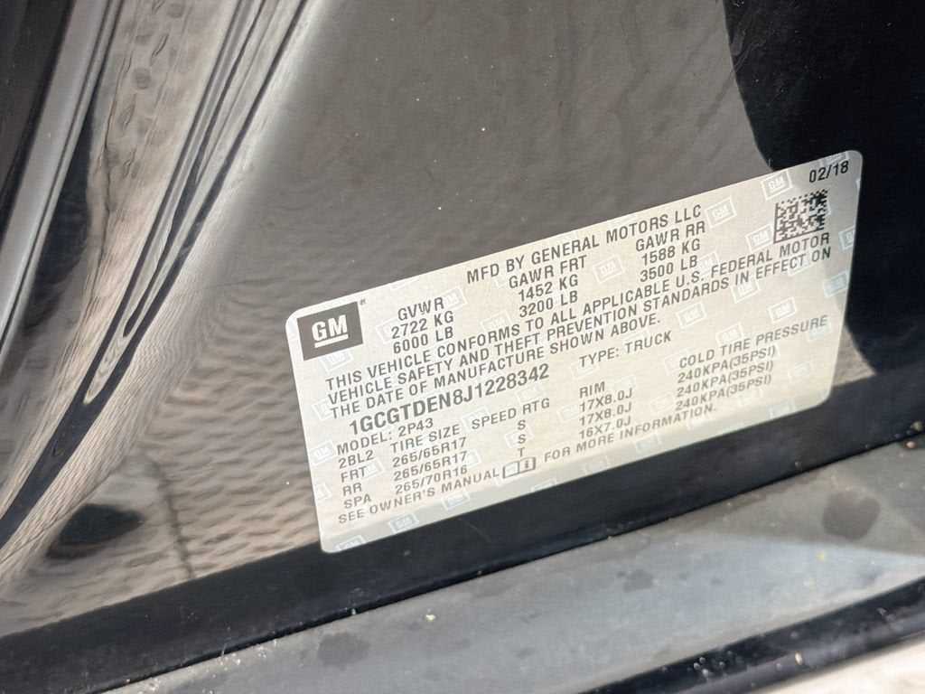 2018 Chevrolet Colorado 4WD Z71