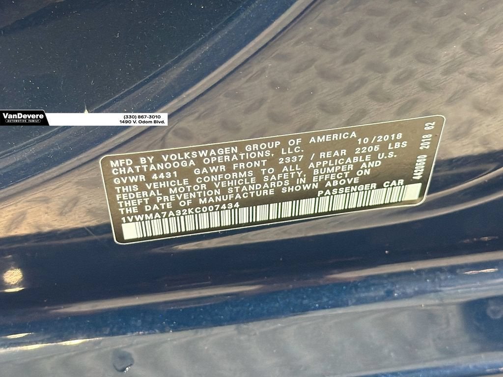 2019 Volkswagen Passat 2.0T SE R-Line