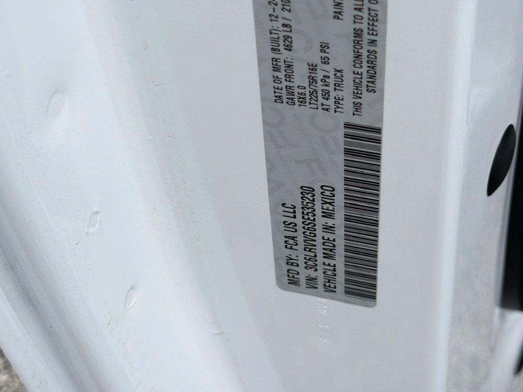 2025 RAM ProMaster Cargo Van Tradesman