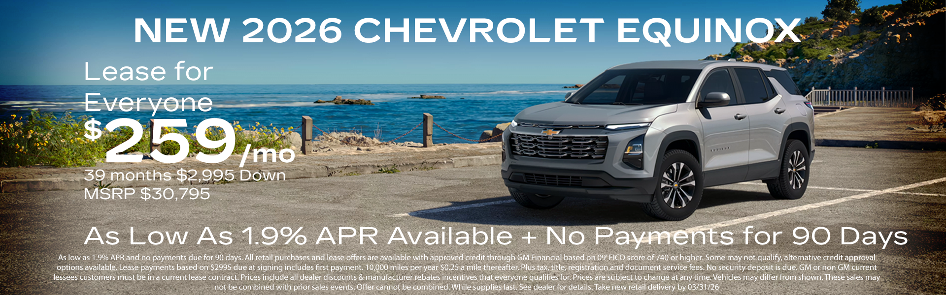 Silver 2026 Equinox on offer