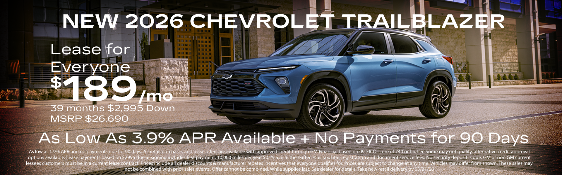 blue Trailblazer on road 