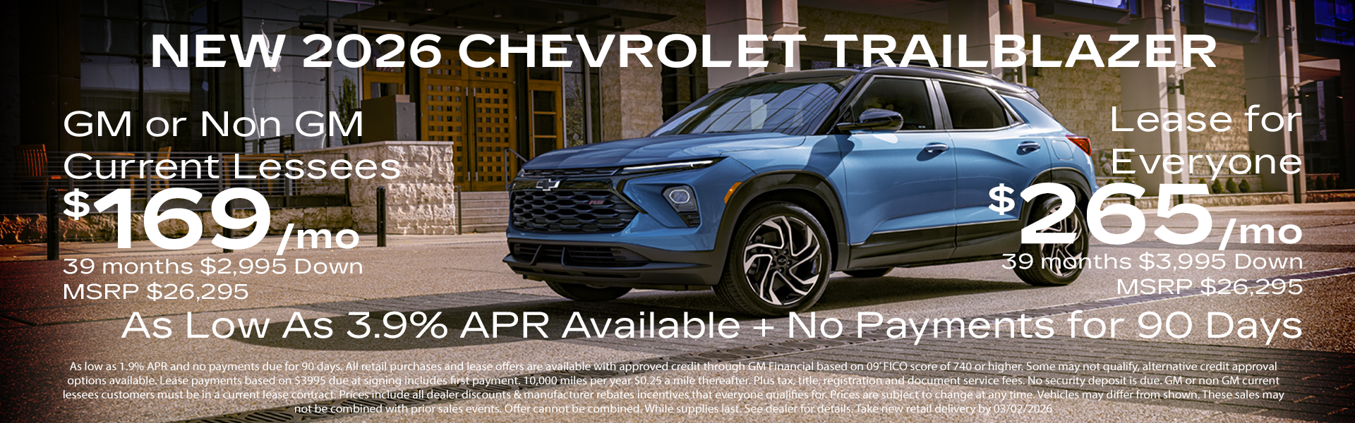 blue Trailblazer on road 