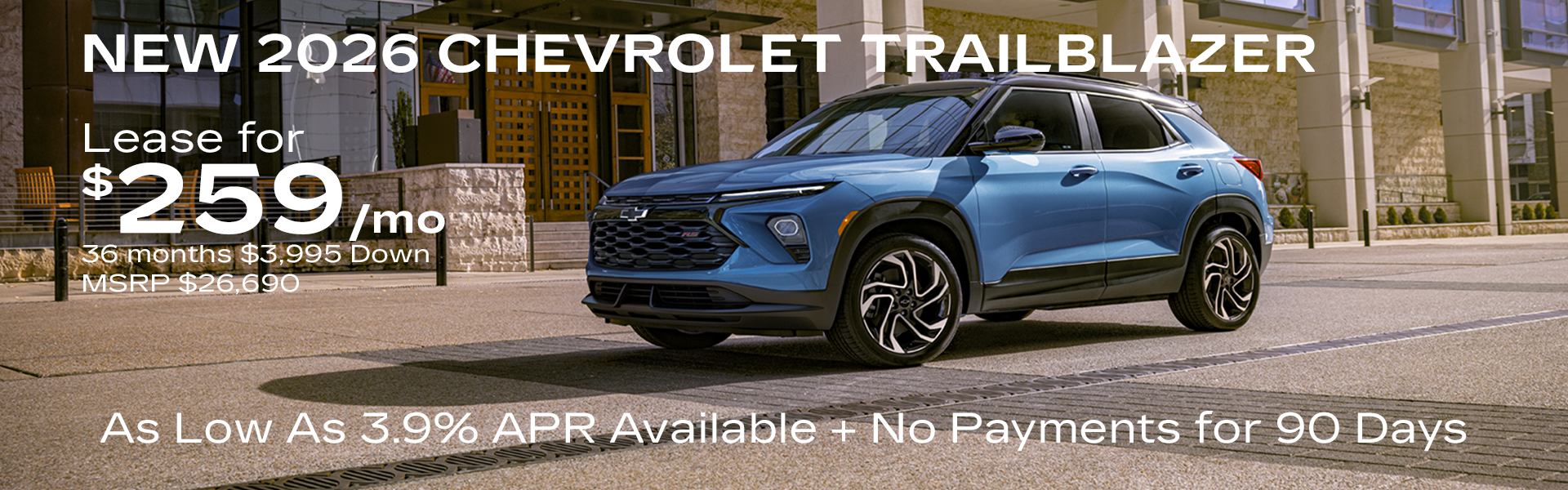 blue Trailblazer on road 